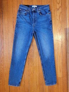 Re/Done Slim Straight Blue Jeans